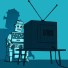 引导图像显示机器人看电视